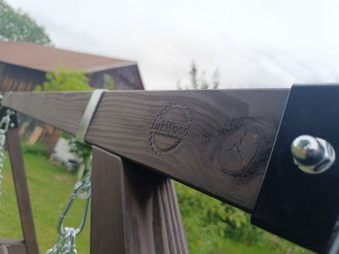 Huśtawka ogrodowa 300 cm | 3 osoby | ławka 145 cm + wiszący fotel