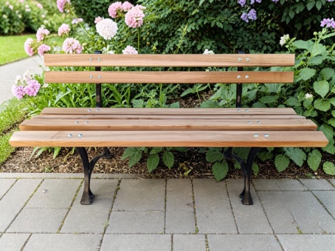 Ławka ogrodowa AluRoyal Plus 150 - jesion, aluminiowe nogi