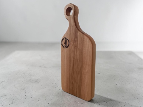 Masywna deska jesionowa do krojenia i serwowania 49x20x4 cm - lite drewno, ślady natury